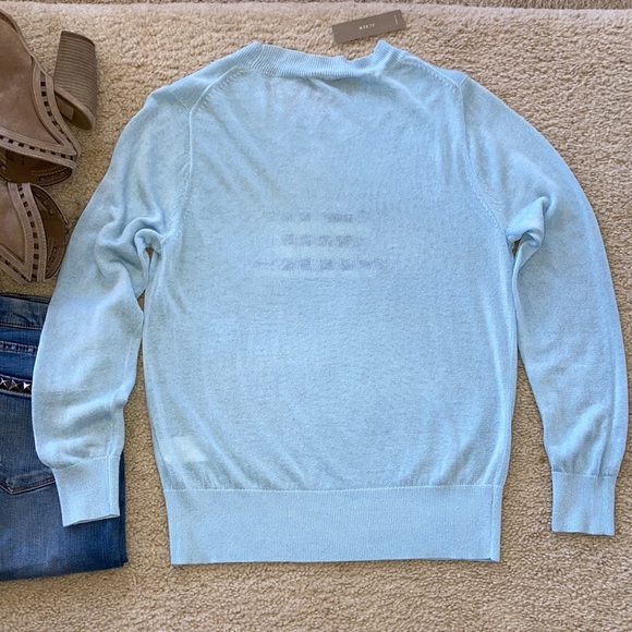 J. Crew Linen Sweater in Striped SAIL - Picture 6 of 8